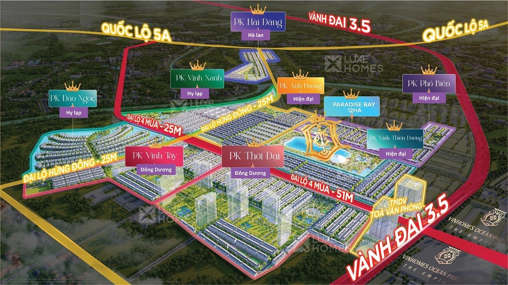 Quy mô và quy hoạch đẳng cấp Dự án Vinhomes Ocean Park 3