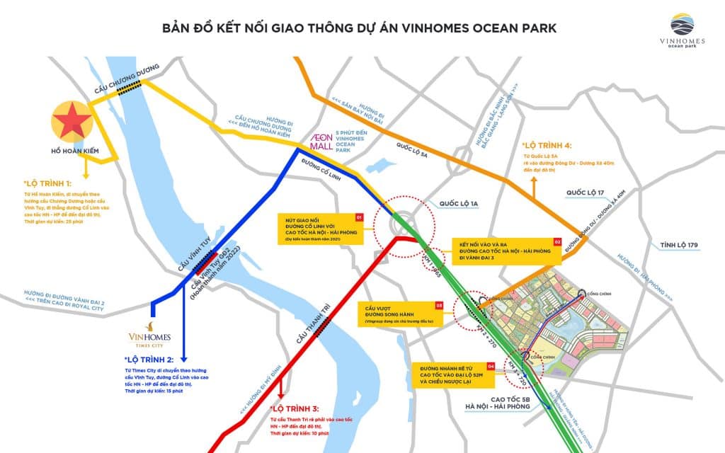 Vị trí Vinhomes Ocean Park 2 đắc địa